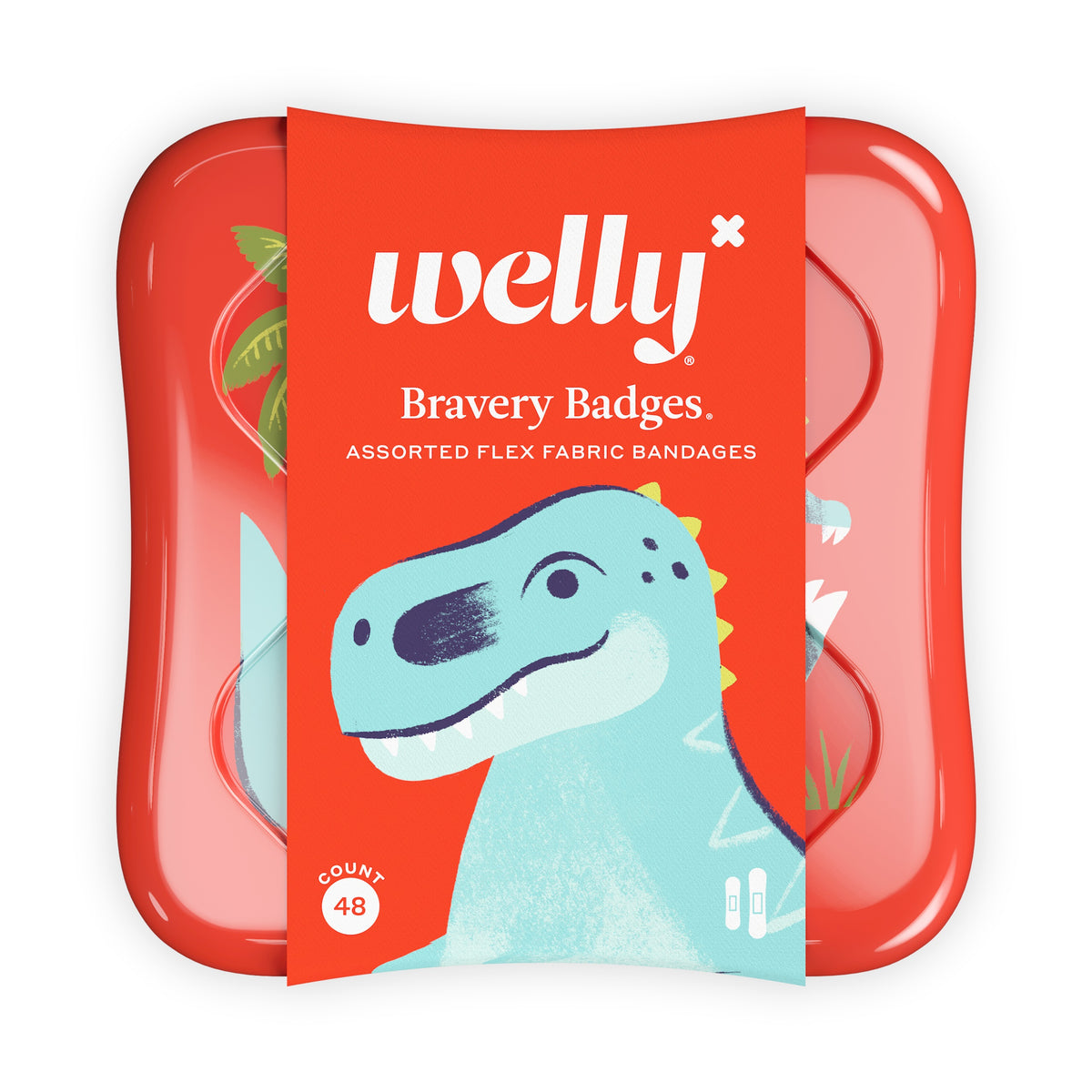 Welly Bravery Badges, Dinosaur, 48 ct