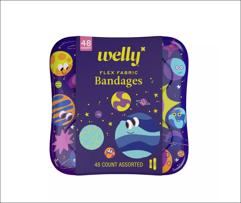 Welly Bravery Planet Pals Adhesive Bandages, 48 ct