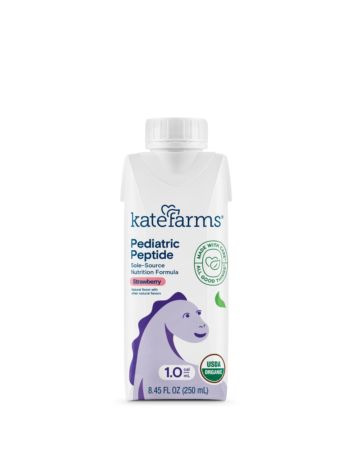 Kate Farms Pediatric Peptide 1.0 Strawberry, 8.45 fl. oz (250 mL)