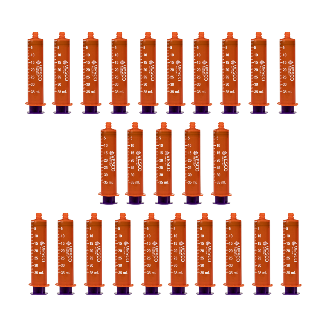 Vesco Medical ENFit Amber Syringes 35ml