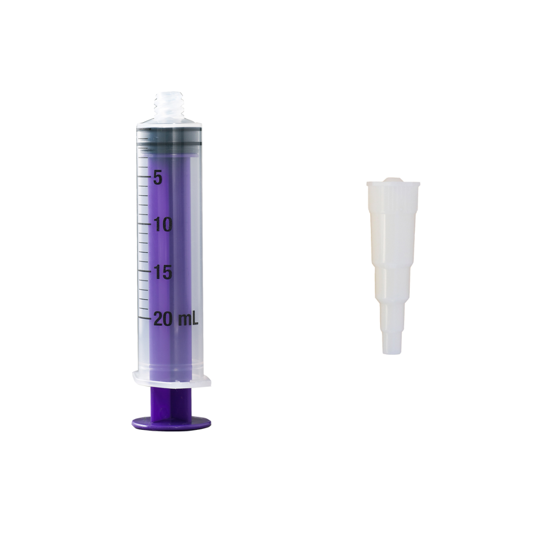 Vesco Medical ENFit Syringe 20ml with ENFit Transition Connector Tips