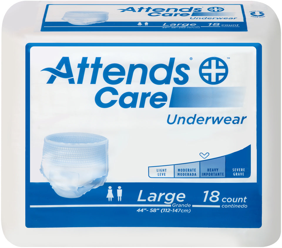 Attends Incontinence Underwear, Moderate-Heavy Absorbency, Adult, Unisex