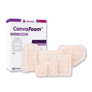 ConvaFoam Border Adhesive Silicone Hydrofiber Foam Dressing, Multisite, 5.5" x 7.8"