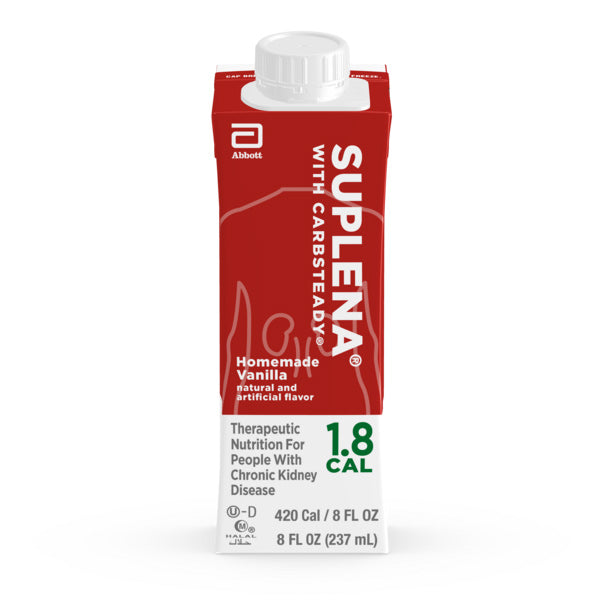 Suplena with Carb Steady Therapeutic Nutritional Shake, Homemade Vanilla, Institutional, 8 oz