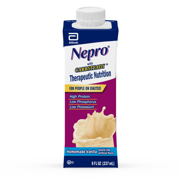 Nepro with Carb Steady Therapeutic Nutritional Shake, Homemade Vanilla, 8 oz