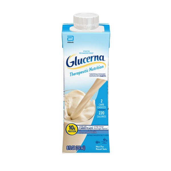 Glucerna Therapeutic Nutrition Shake, Homemade Vanilla, 8 oz Bottle