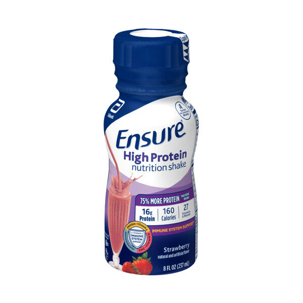 Abbott Ensure High Protein Nutritional Shake, Strawberry, 8 oz