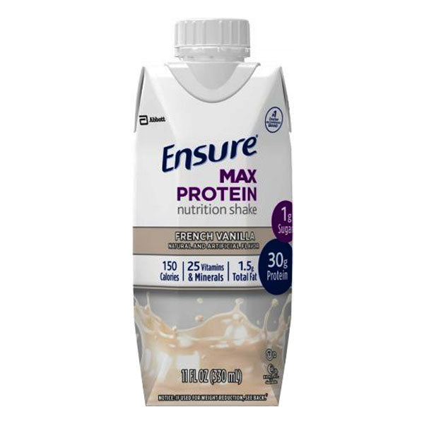 Abbott Ensure Max Protein Nutritional Shake, 11 oz, French Vanilla