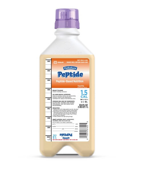 PediaSure Peptide 1.5 CAL Ready to Hang, 1000 mL, Institutional