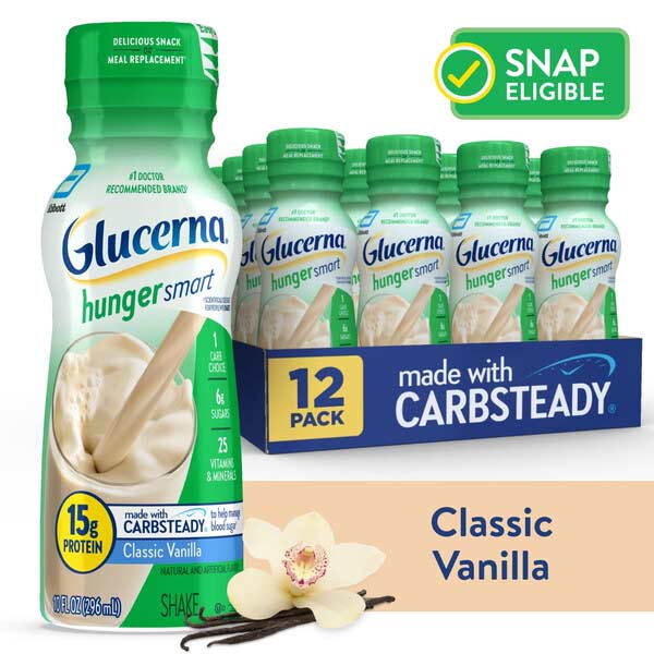 Glucerna Hunger Smart Shake, Vanilla, 10 Fluid Ounce, Retail