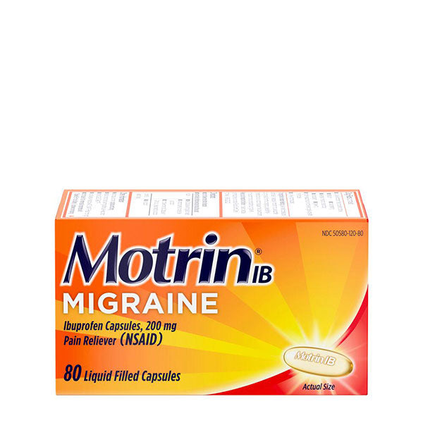 Motrin IB Migraine Liquid Filled Caps, 200 mg, 80 ct