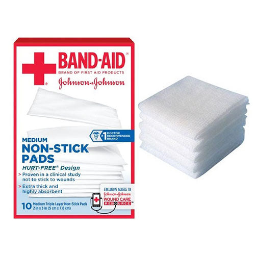 Johnson & Johnson Band-Aid First Aid Non-Stick Pad, Medium (2" x 3")