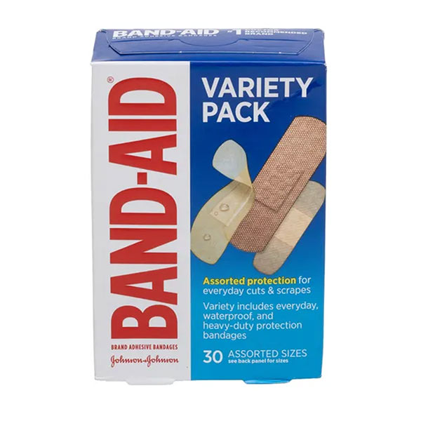 Band-Aid Variety Adhesive Bandages, Assorted, 30 ct