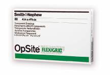 OPSITE Flexigrid Transparent Adhesive Film Dressing 4" x 4-3/4"