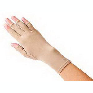 Sammons Preston Hatch Compression Edema Glove Left Open Finger Medium, 9" L, Tan, Reusable, Latex-free