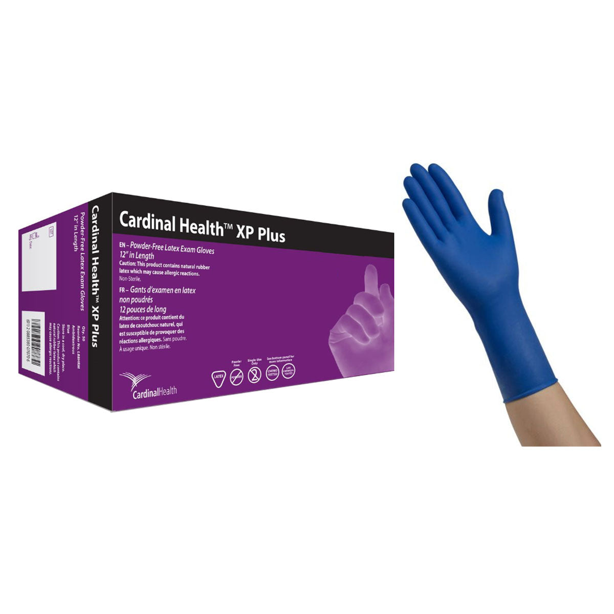 Cardinal Health XP Plus Examination Glove, 14.1mil Thick, Small, Blue
