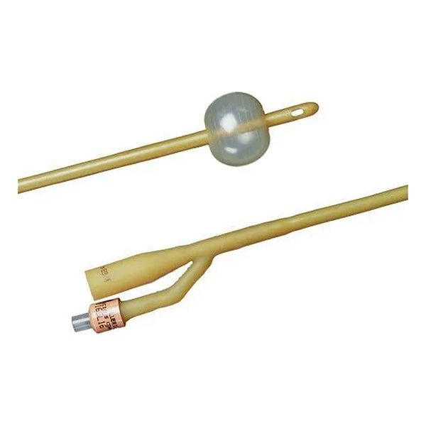 BARDEX LUBRICATH Hematuria Latex Foley Catheter, Coude Tip, 3-Way, 24 Fr, 30cc