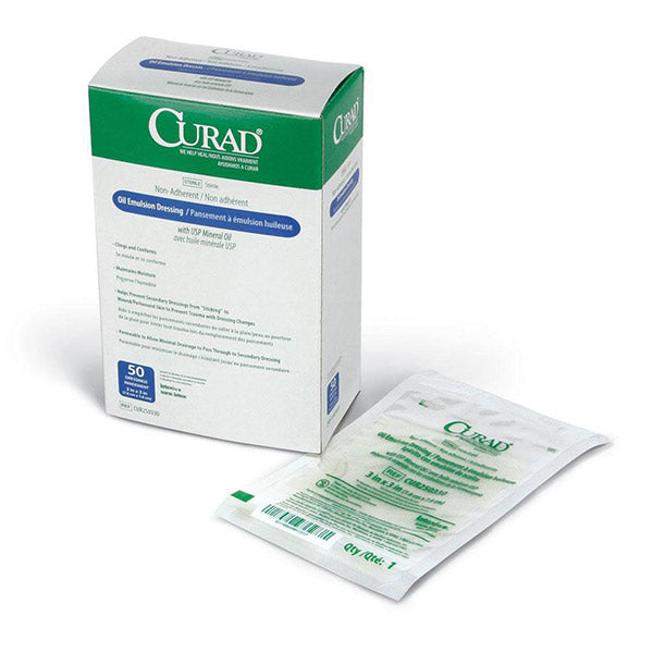 Curad Oil Emulsion Dressing, 3" x 3"