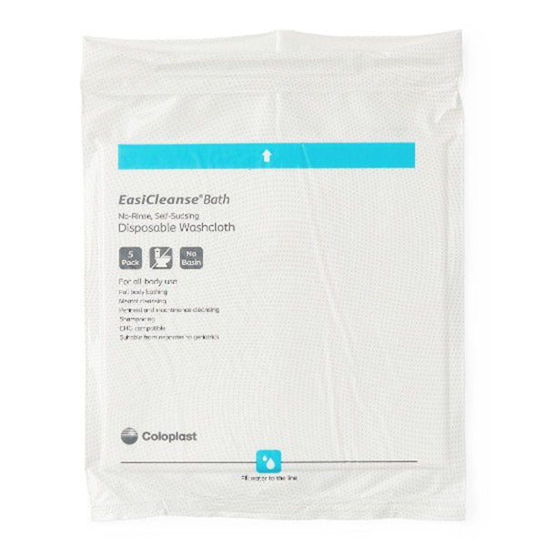 Bedside-Care EasiCleanse Bath No-Rinse, Self-Foaming, Disposable Washcloths, 5 PK
