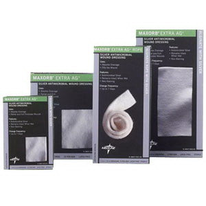 Medline Maxorb Extra Ag Silver Alginate Sheet Dressing, 4" x 4-3/4"