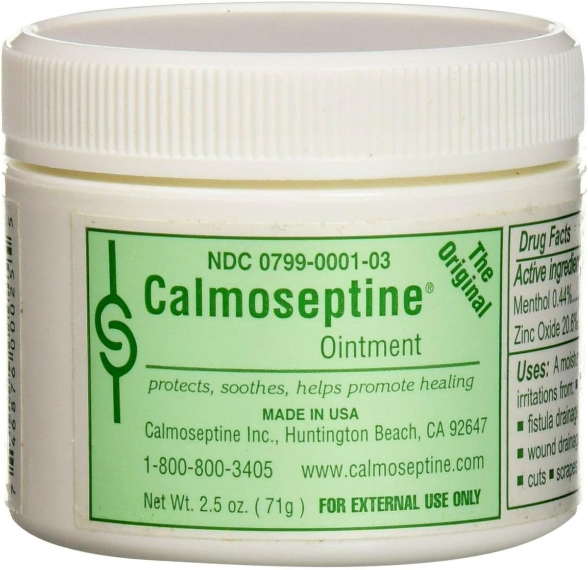 Calmoseptine Moisture Barrier Ointment, 2.5 oz. Jar