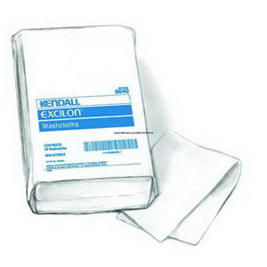 Kendall Excilon Washcloth, Novonette Finish, 10" x 13", White