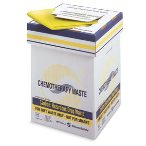 ChemoPlus Chemo Soft Waste Corrugated Container 20 gal, 4 mil Thickness, Yellow
