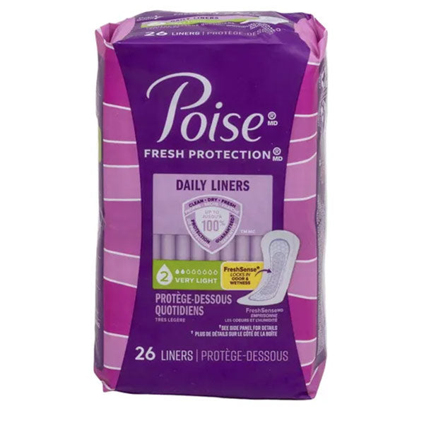 Poise Incontinence Panty Liners, Very Light Absorbency