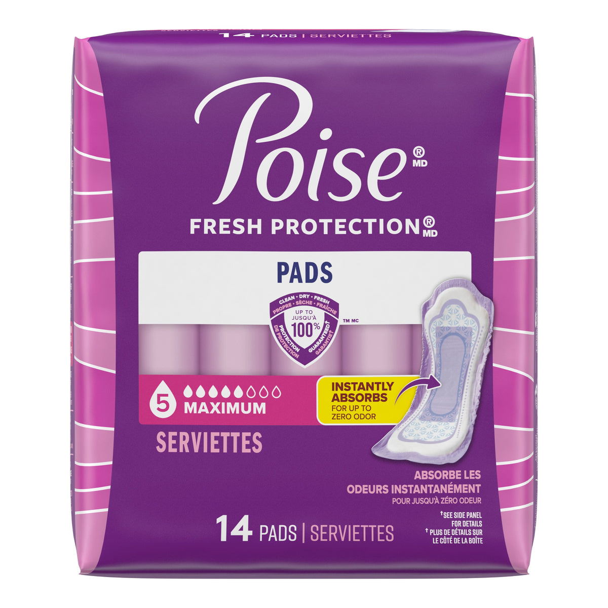 Kimberly Clark Poise Ultra With Side Shields, Superabsorbent, Discreet and Portable