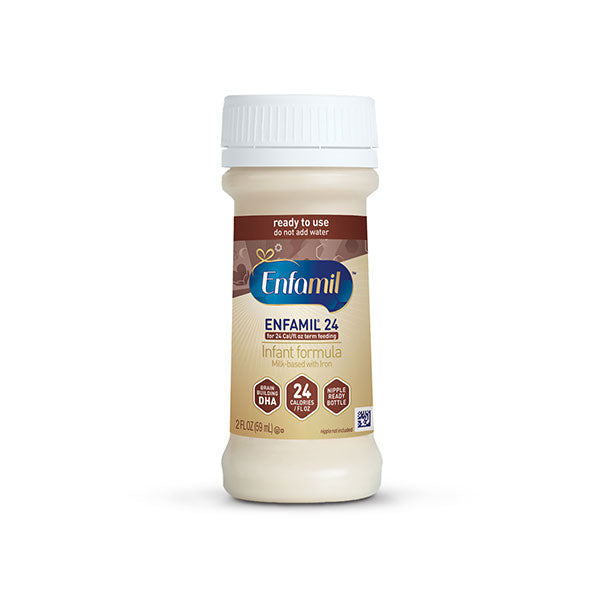 Mead Johnson Enfamil 24 Ready-To-Use Infant Formula, 48cal, 2 oz Bottle