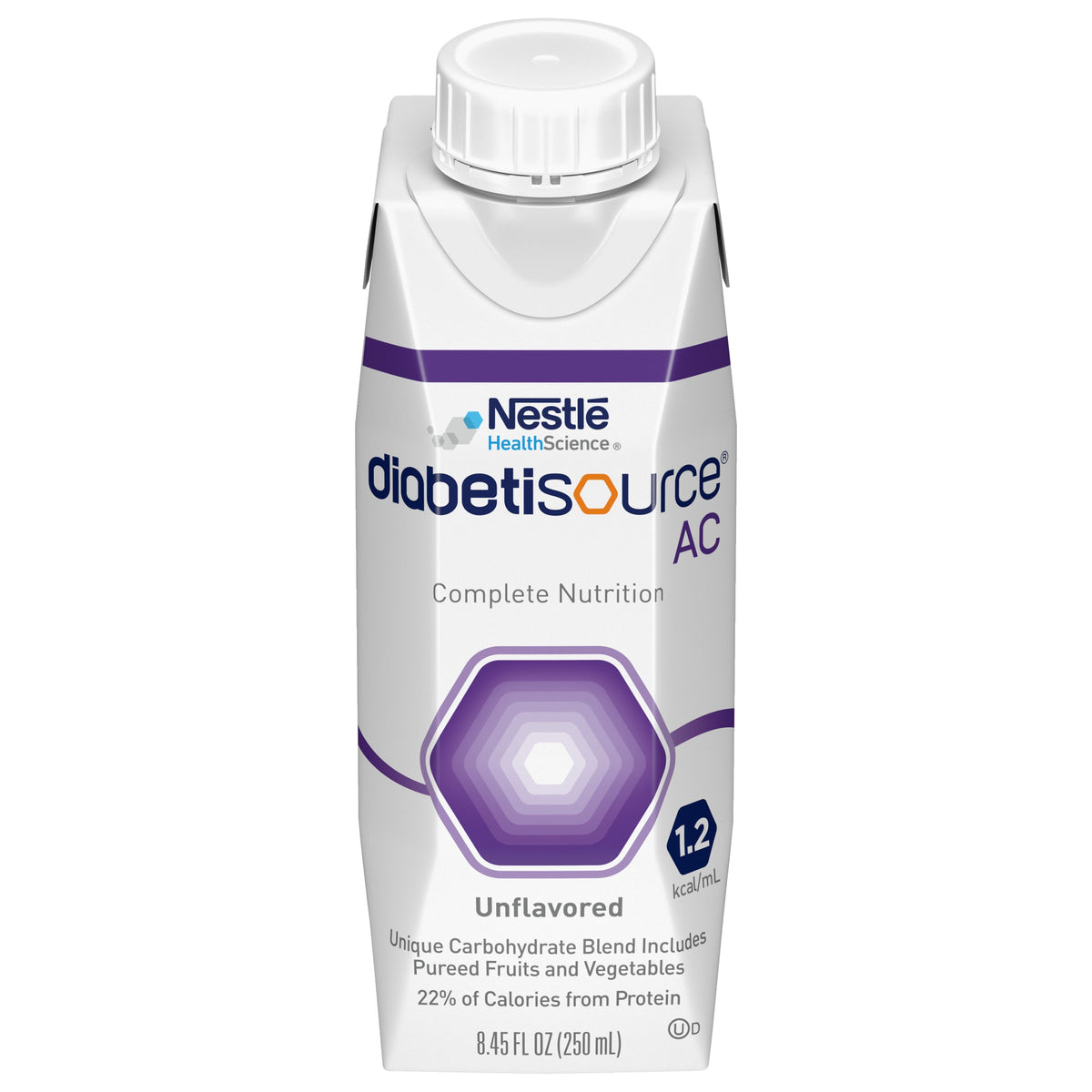 Nestle Healthcare Nutrition Diabetisource Advanced-control Tube Feeding Unflavored Liquid 250mL Can, 300kCal, Lactose-free, Gluten-free