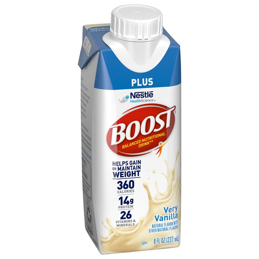 BOOST PLUS, Very Vanilla, 8 fl oz. Carton