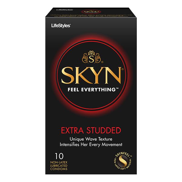 LifeStyles Skyn Feel Everything Extra Studded Contraceptive Condom, 22 Count