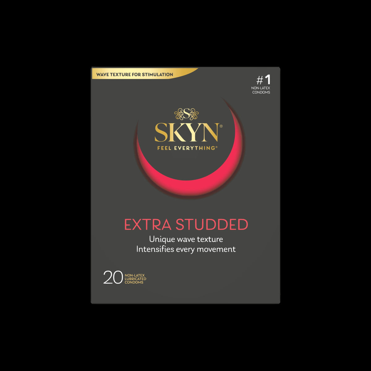 SKYN Extra Studded Polyisoprene Condoms, 20 ct