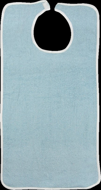 Blue Terry Bib Reusable with Velcro 18” x 34”