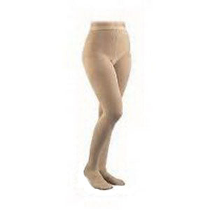 BSN Jobst Unisex Relief Waist-High ExtraFirm Compression Pantyhose, Open Toe, Medium, Beige