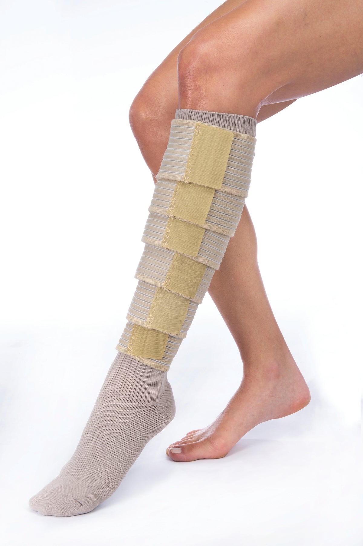 BSN Jobst FarrowWrap Classic Compression Legpiece, Regular, Large, 53cm to 63cm Mid Calf Circumference, 33cm, Tan
