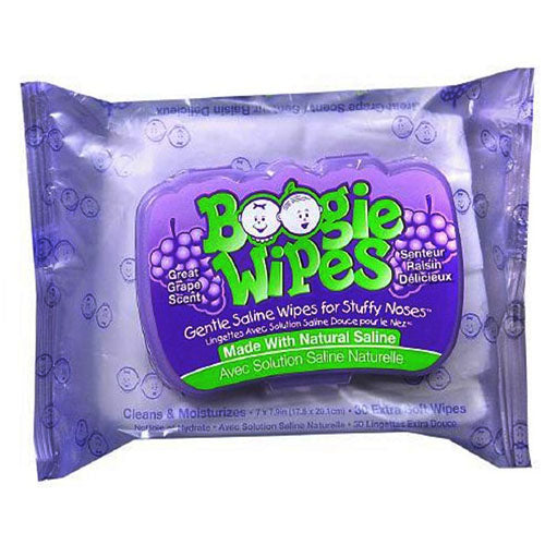 Nehemiah Boogie Wipes Saline Nose Wipe, Grape Scent