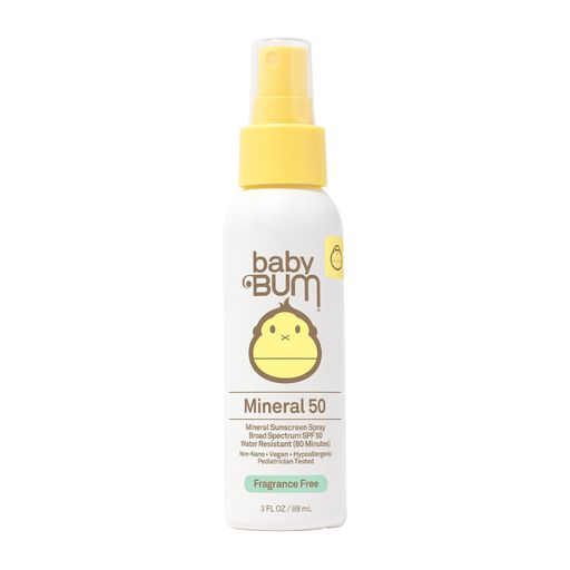 Baby Bum SPF 50 Mineral Sunscreen Spray, Fragrance Free, 3 oz