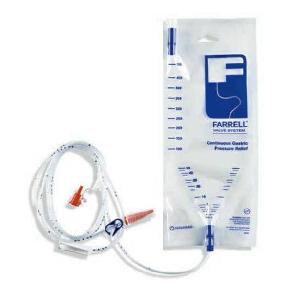 Halyard FARRELL Valve Enteral Gastric Pressure Relief System, with ENFit Connectors and Equilibrium Technology