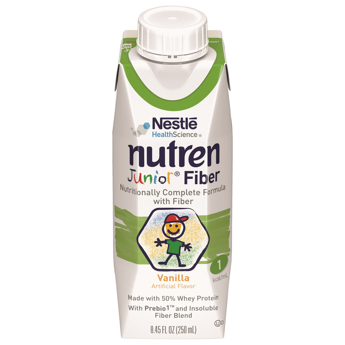 Nestle Nutren Junior Fiber Complete Liquid Nutrition with Prebio1 Vanilla Flavor, 250mL Can