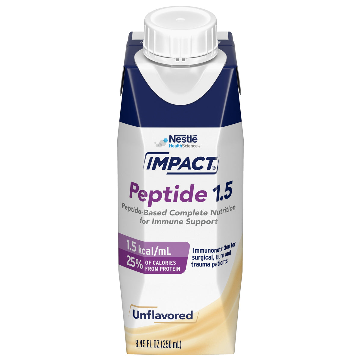 Nestle Healthcare Nutrition Impact Peptide 1.5 Complete Peptide-based Nutrition Liquid 250mL Tetra Prisma 1.5kCal/mL, Lactose-free, Gluten-free