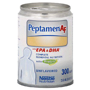 Peptamen AF Complete Elemental Nutrition with EPA, DHA and Prebio1 Unflavored Liquid 250mL Can, 300kCal, Lactose-free, Gluten-free