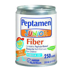 Peptamen Junior with Fiber vanilla Flavor Liquid 8 oz Can, 250Cal Per Can, Lactose-free, Gluten-free