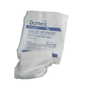 Derma Science DuCare Woven Gauze Sponge, 12-Ply, Sterile, 'H'-Fold, 8" x 4"