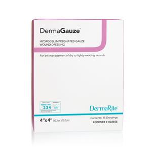 DermaGauze Hydrogel Impregnated Dressing 4" x 4" - Box (15 Each)