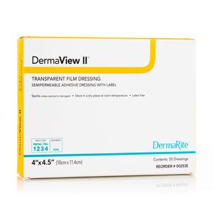 DermaView II Transparent Film Frame, 4" x 4.5" - Box (50 Each)