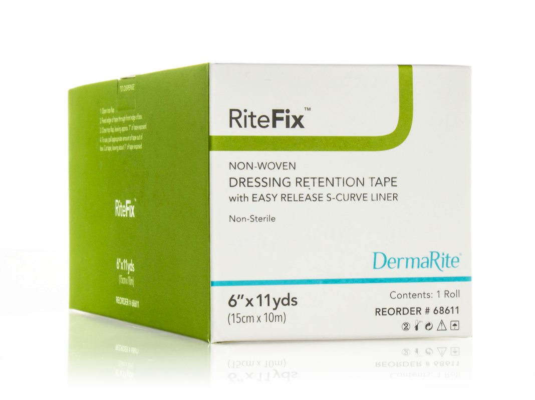 RiteFix Non-Woven Dressing Retention Tape, 6" x 11 yds