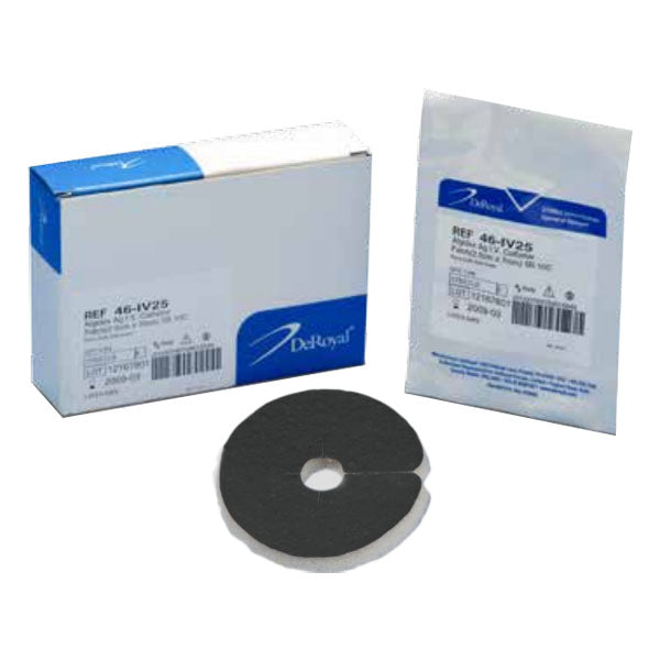 DeRoyal Algidex Ag I.V. PATCH Silver Alginate Catheter Foam Dressing, 1" Disc with 7mm Opening