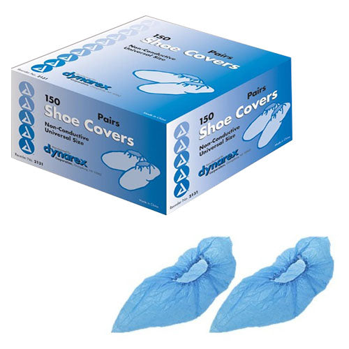 Dynarex Shoe Cover, Non-Conductive, Universal Size, Blue